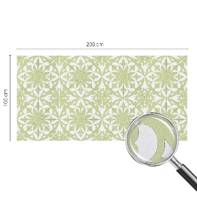 Zelfklevende raamfolie glas in lood Groen ornament