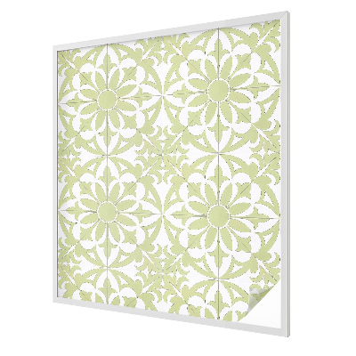 Zelfklevende raamfolie glas in lood Groen ornament