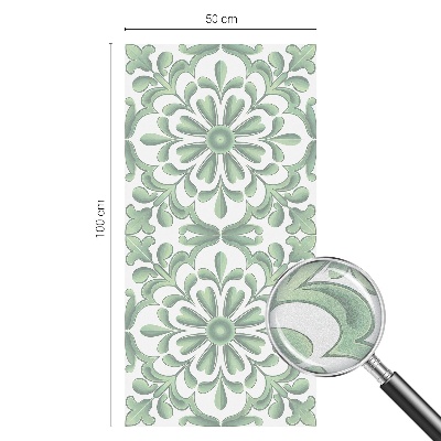 Zelfklevende raamfolie glas in lood Groene bladeren