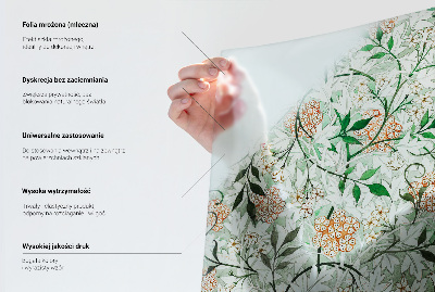 Melkglas folie met glas in lood effect Groene symmetrie