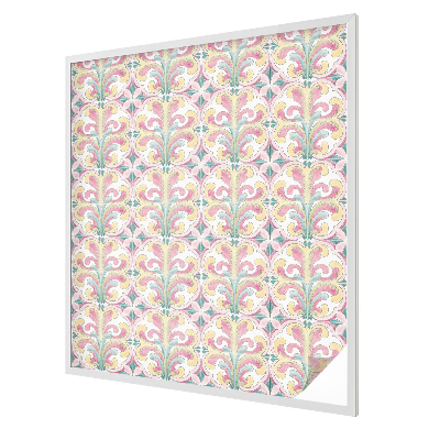 Glas in lood raamfolie Bloemensymmetrie