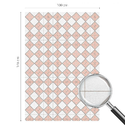 Melkglas folie met glas in lood effect Geometrische ruiten