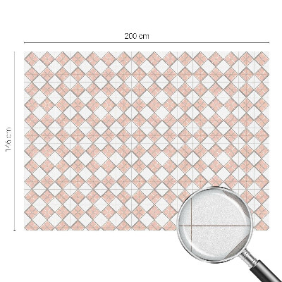 Melkglas folie met glas in lood effect Geometrische ruiten