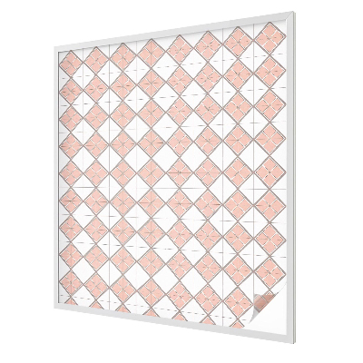 Melkglas folie met glas in lood effect Geometrische ruiten