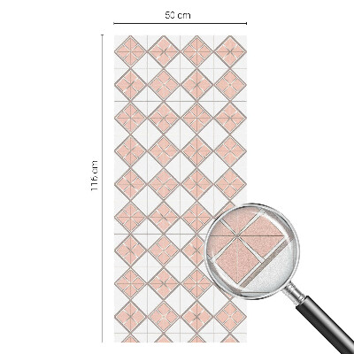 Melkglas folie met glas in lood effect Geometrische ruiten