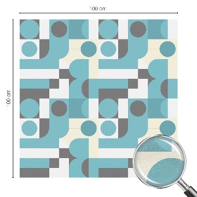 Glas in lood folie voor raam Geometrische patronen