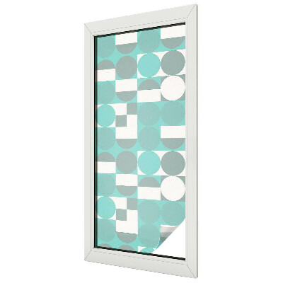 Melkglas folie met glas in lood effect Geometrische vormen