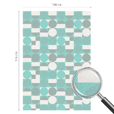 Melkglas folie met glas in lood effect Geometrische vormen