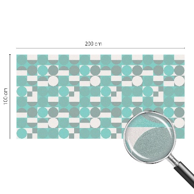 Melkglas folie met glas in lood effect Geometrische vormen