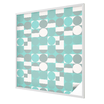 Melkglas folie met glas in lood effect Geometrische vormen