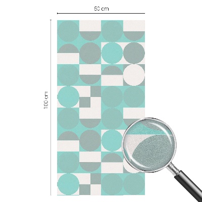 Melkglas folie met glas in lood effect Geometrische vormen