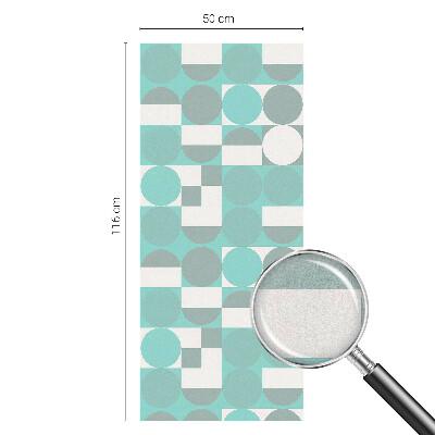 Melkglas folie met glas in lood effect Geometrische vormen