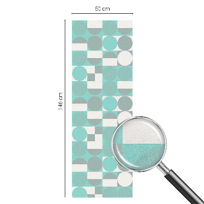 Melkglas folie met glas in lood effect Geometrische vormen