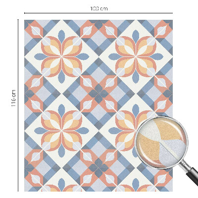 Zelfklevende raamfolie glas in lood Kleurrijke symmetrie