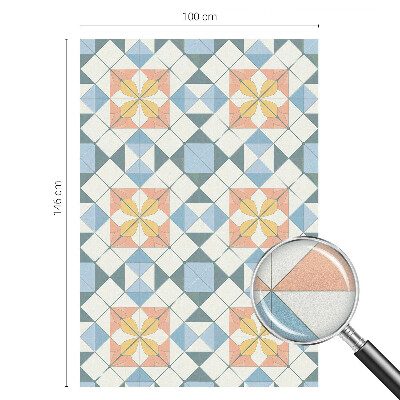 Glas in lood folie voor raam Kleurrijke symmetrie