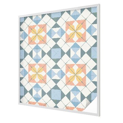 Glas in lood folie voor raam Kleurrijke symmetrie