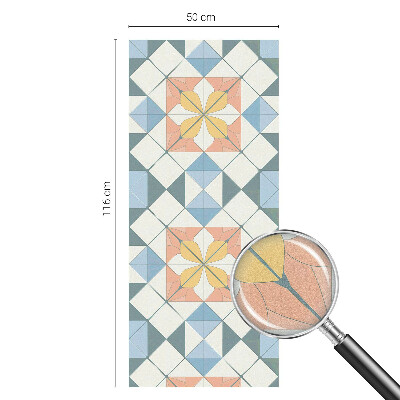 Glas in lood folie voor raam Kleurrijke symmetrie