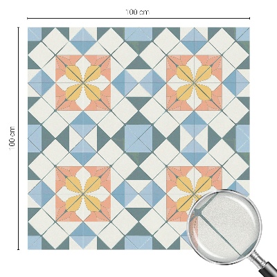 Glas in lood folie voor raam Kleurrijke symmetrie