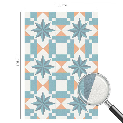 Zelfklevende raamfolie glas in lood Blauwe sterren