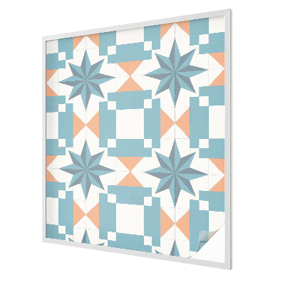 Zelfklevende raamfolie glas in lood Blauwe sterren