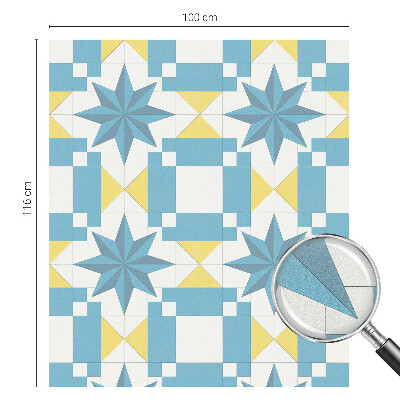 Glas in lood raamfolie Blauwe sterren