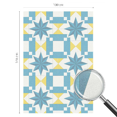 Glas in lood raamfolie Blauwe sterren