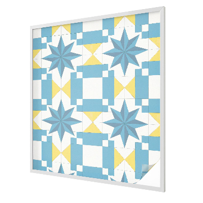 Glas in lood raamfolie Blauwe sterren