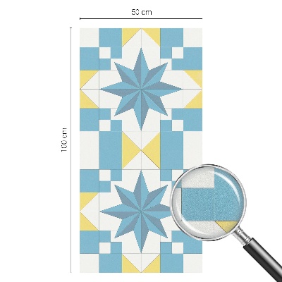 Glas in lood raamfolie Blauwe sterren