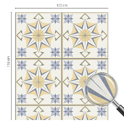 Zelfklevende raamfolie glas in lood Geometrische sterren
