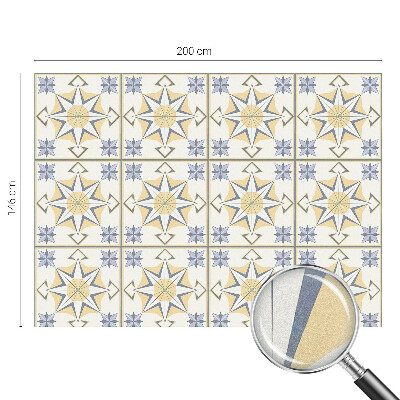 Zelfklevende raamfolie glas in lood Geometrische sterren