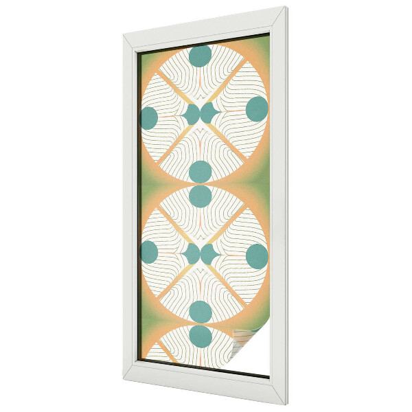 Glas in lood folie voor raam Geometrische harmonie