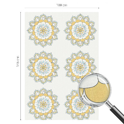 Glas in lood folie voor raam Kleurrijke mandala's