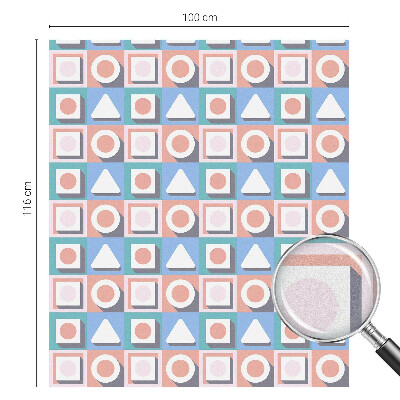 Melkglas folie met glas in lood effect Geometrische patronen