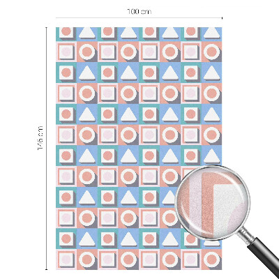 Melkglas folie met glas in lood effect Geometrische patronen