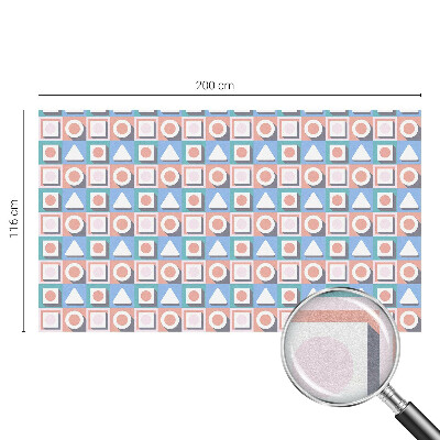 Melkglas folie met glas in lood effect Geometrische patronen