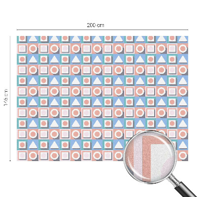 Melkglas folie met glas in lood effect Geometrische patronen