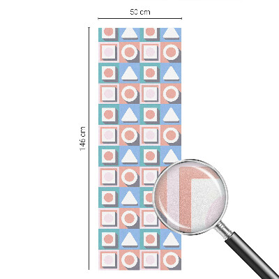 Melkglas folie met glas in lood effect Geometrische patronen