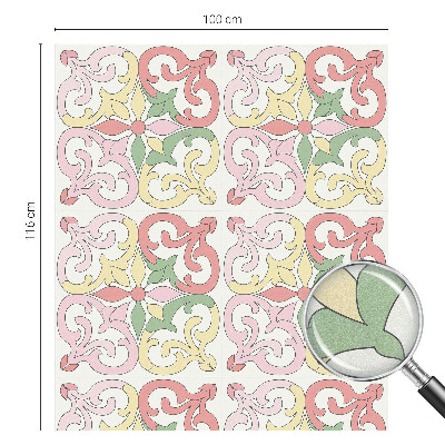 Glas in lood raamfolie Bloemenornamenten