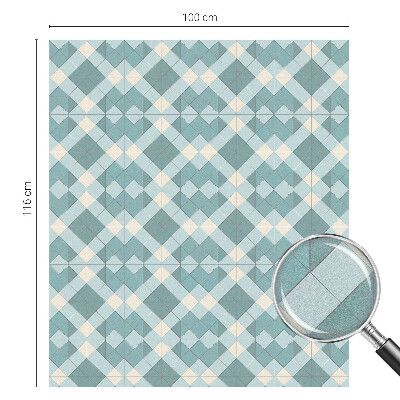 Melkglas folie met glas in lood effect Geometrische patronen