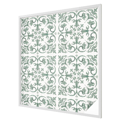 Glas in lood folie voor raam Plantenornamenten