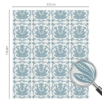 Melkglas folie met glas in lood effect Bloemenpatroon