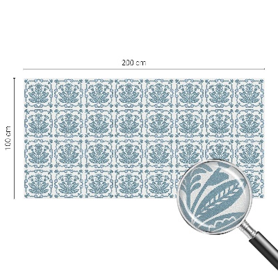 Melkglas folie met glas in lood effect Bloemenpatroon