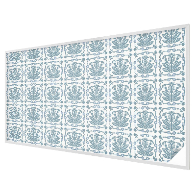 Melkglas folie met glas in lood effect Bloemenpatroon