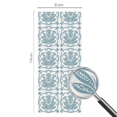 Melkglas folie met glas in lood effect Bloemenpatroon