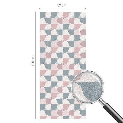 Glas in lood raamfolie Pastelpatronen