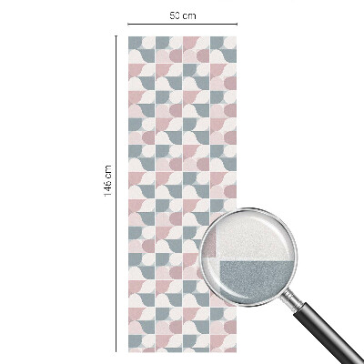 Glas in lood raamfolie Pastelpatronen