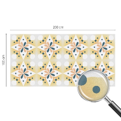 Melkglas folie met glas in lood effect Bloemensymmetrie