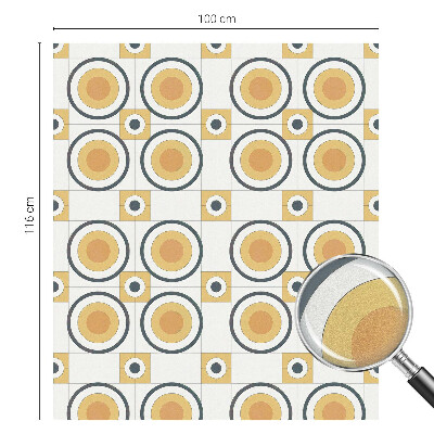 Glas in lood raamfolie Retro cirkels