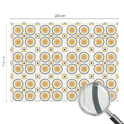 Glas in lood raamfolie Retro cirkels