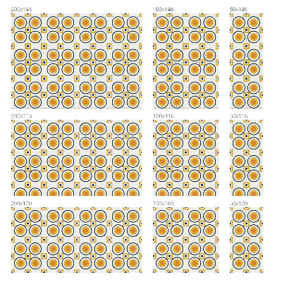 Glas in lood raamfolie Retro cirkels